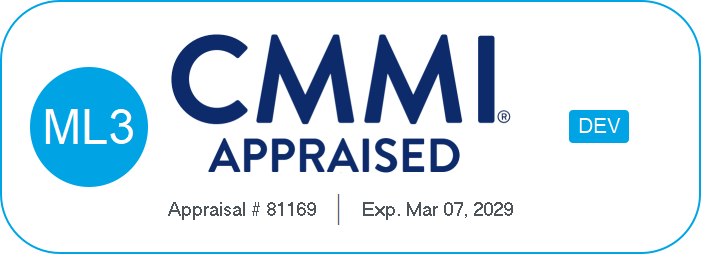 CMMI ML3 Appraised DEV – Appraisal #81169, Exp. Mar 07, 2029